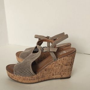 Franco Sarto Tan Cork Wedges Size 8M